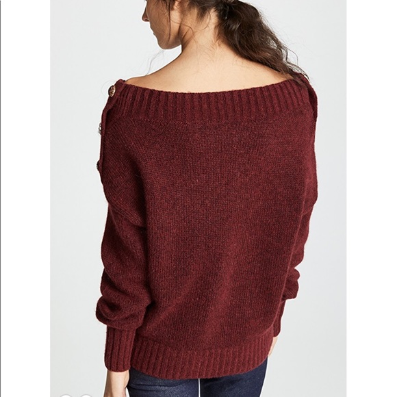 NEW • Veronica Beard • Chase Burgundy Sweater - Picture 3 of 8